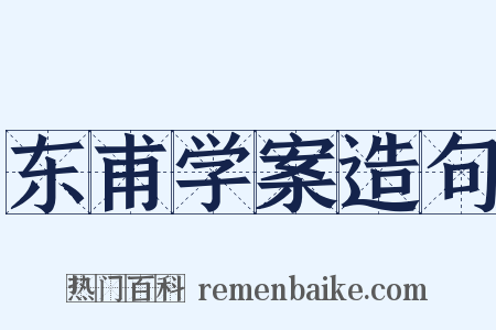 东甫学案造句是什么意思的图片